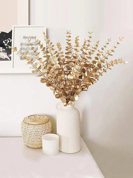 10pcs Artificial Eucalyptus Leaves For Home